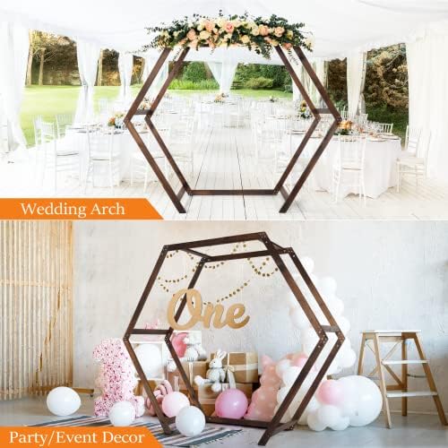 VINGLI Wooden Wedding 7FT Arbor for Ceremony