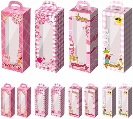 ODRMA 12 PCS Pink Party Favor Boxes