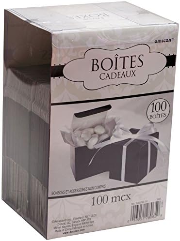 Amscan Mega Pack Classic Favor Box Black