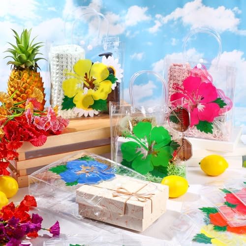 Wesnoy 24 Piece Tropical Luau Gift Bags with Handle