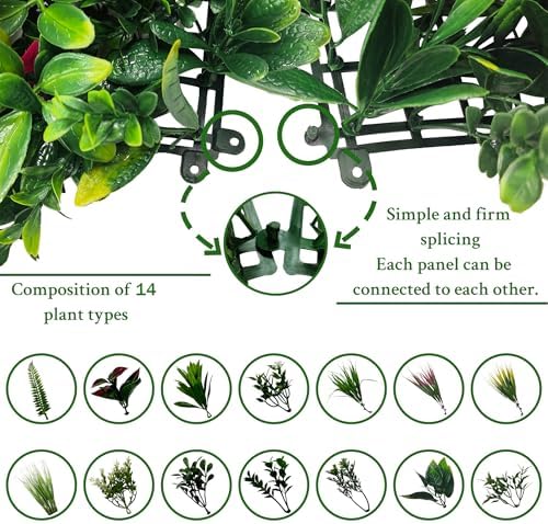 Artificial Boxwood Ivy Wall Panel 40x20 UV Resistant