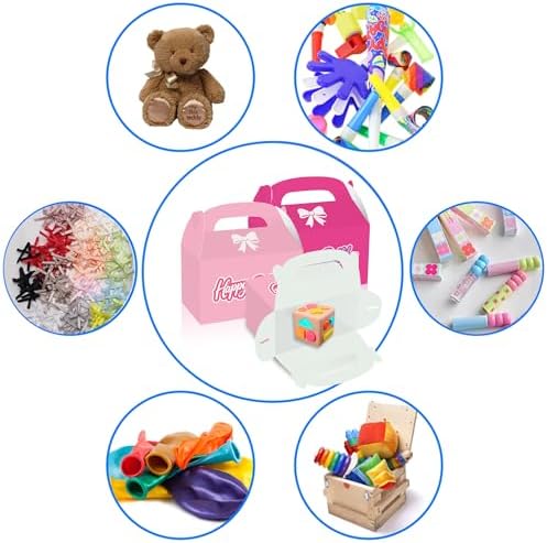 16 Pink Party Favor Treat Boxes for Birthday Parties
