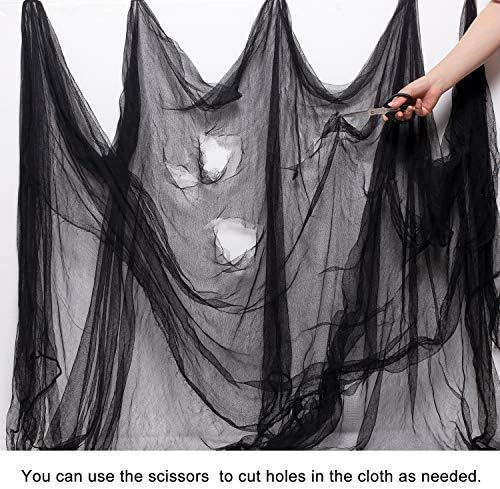 Whaline Halloween Black Creepy Cloth 276x87 Inch Spooky Decoration