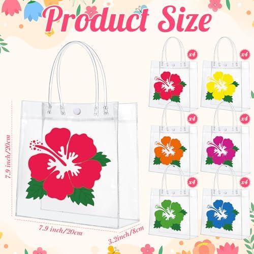 Wesnoy 24 Piece Tropical Luau Gift Bags with Handle