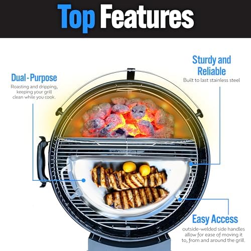 SnS Grills Slow N Sear Mini Drip Pan - 18 Weber Kettle Compatible