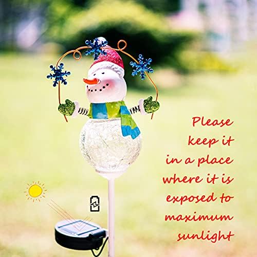 Christmas Snowman Solar Pathway Lights Outdoor Decoration