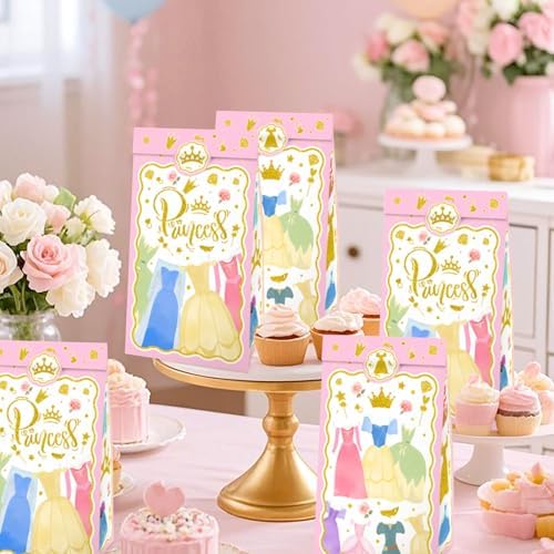 Princess Theme Gift Bags with Handles 12PCS
