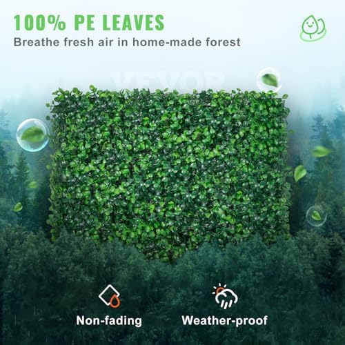 VEVOR 24PCS 20x20 Artificial Boxwood Panels Privacy Screen