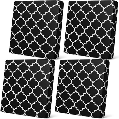 Newwiee 4 Pcs Waterproof Outdoor Cushion Covers with Moroccan Pattern