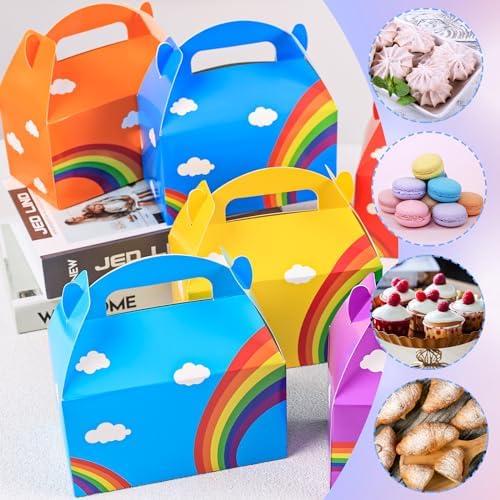 JOHOUSE 16PCS Rainbow Party Favor Boxes