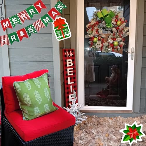 FLYMEI 4Pack 24x24x4 Outdoor Cushion Covers