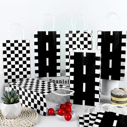 Qyeahkj 16Pcs Racing Car Gift Bags with Handles
