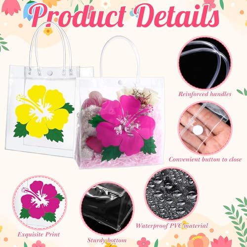 Wesnoy 24 Piece Tropical Luau Gift Bags with Handle