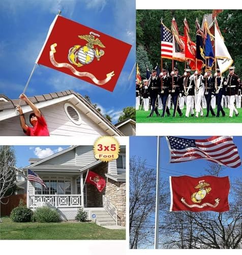 US Marine Corps Flag 3x5 Double Sided Heavy Duty