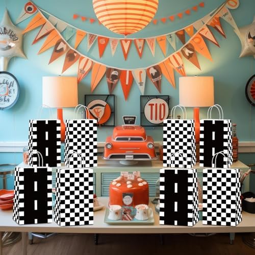 Qyeahkj 16Pcs Racing Car Gift Bags with Handles