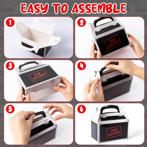 Top Secret Spy Party Favor Boxes 24Pcs