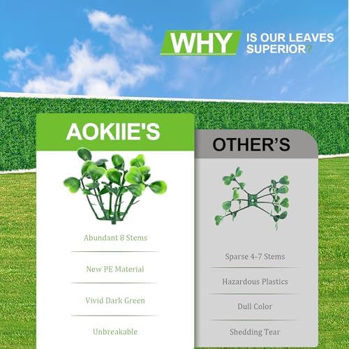 AOKIE 20x20 Inch Artificial Grass Wall Panels Decor Set