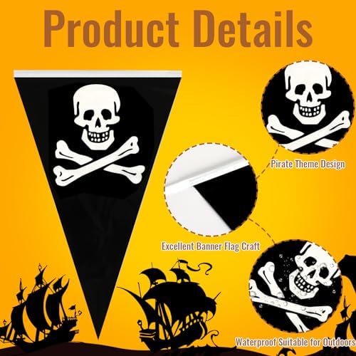 MARFOREVER Pirate Banner 525 Ft Triangle Flags