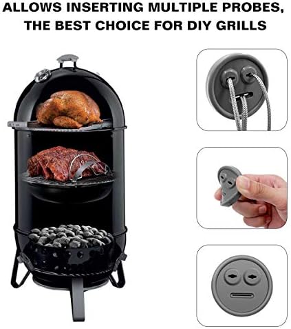 3 Pack Meat Thermometer Grommets for Weber Grills and Outdoor Cooking