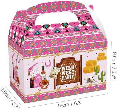 24 Pack Western Cowgirl Party Favor Boxes