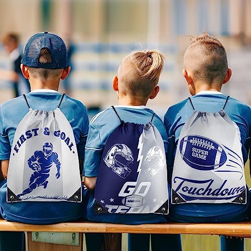12 Pcs Football Fan Drawstring Backpacks Football Party Favors for Cowboys
