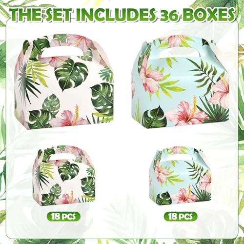 DjinnGlory 36 Pack Tropical Palm Leaf Treat Boxes
