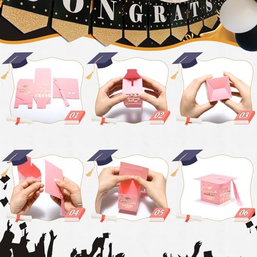 KPOSIYA Graduation Cap Gift Boxes with Tassel 32pcs
