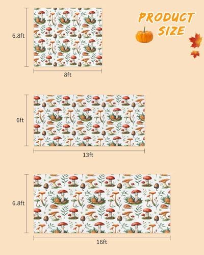 Pastoral Mushroom Garage Door Cover 7x8ft Hanging Banner