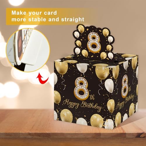 8th Birthday Money Gift Box with 35PCS Decorations