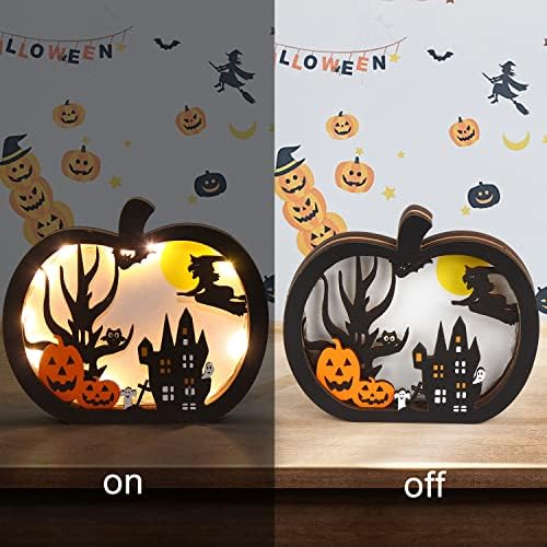 SULOLI Halloween Lighted Pumpkin and Ghost Decorations