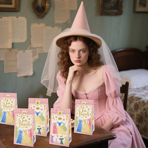 Princess Theme Gift Bags with Handles 12PCS