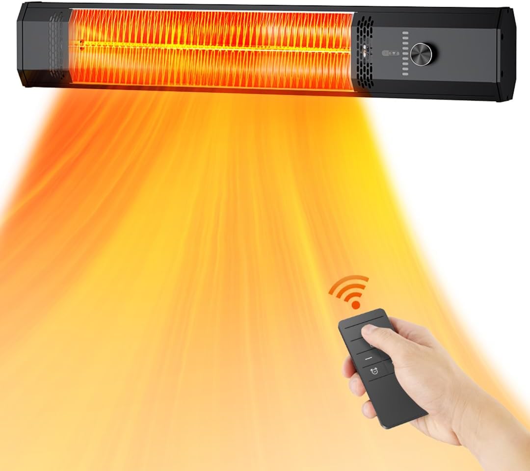Biesqya Wall Mounted Heater with 9 Heat Levels and Remote Control
