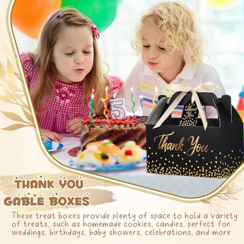 Qilery 24 Thank You Treat Boxes with Card and Ribbon 1