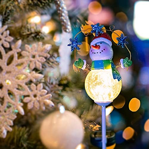 Christmas Snowman Solar Pathway Lights Outdoor Decoration