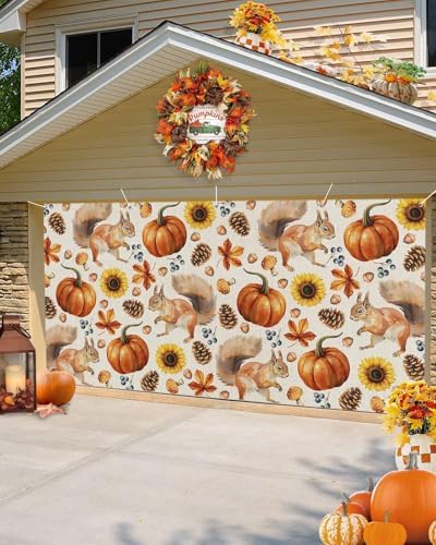 Fall Garage Door Banner Cover 7x8 ft Decor
