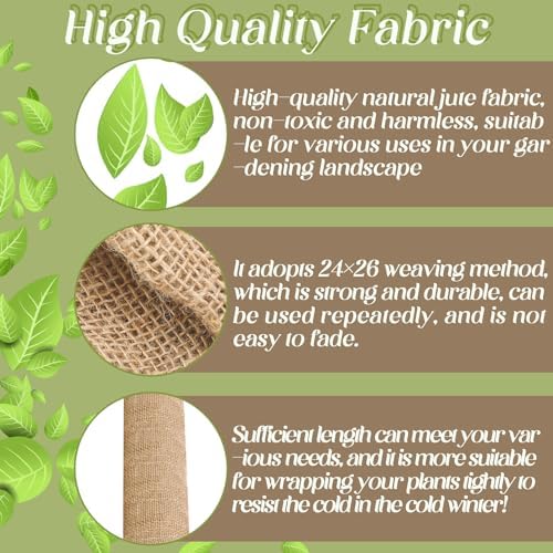 Buryeah 60 Inch x 50 ft Burlap Fabric Roll