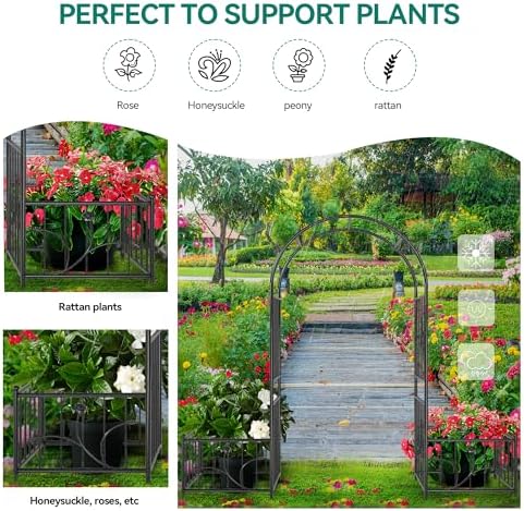 Yitahome Garden Arbor with Planter Boxes