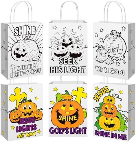Zhanmai 24 Piece Halloween Gift Bags with Handle