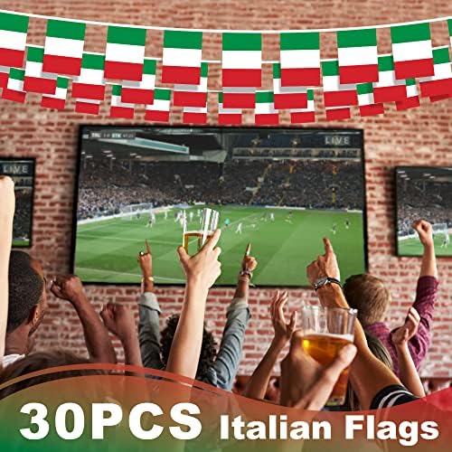 Italy String Flag Pennant Banner 33 Feet 30 Flags