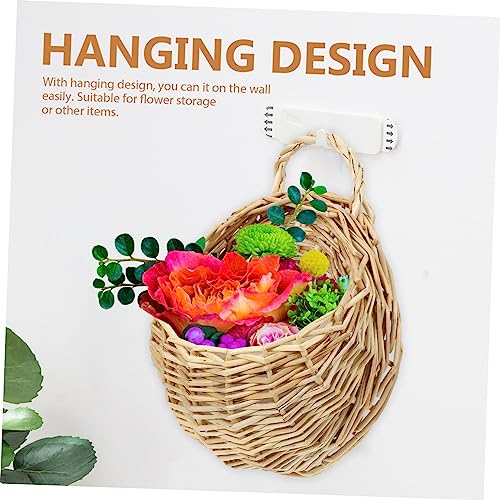 Hoement 2pcs Woven Hanging Planter Basket for Home Decor