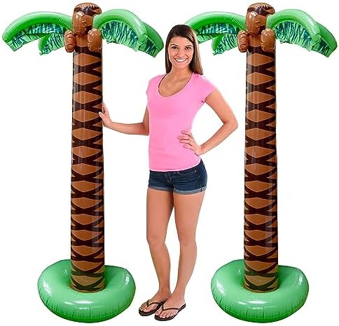 Giant Inflatable Palm Trees 2 Pack 6 Foot Sturdy