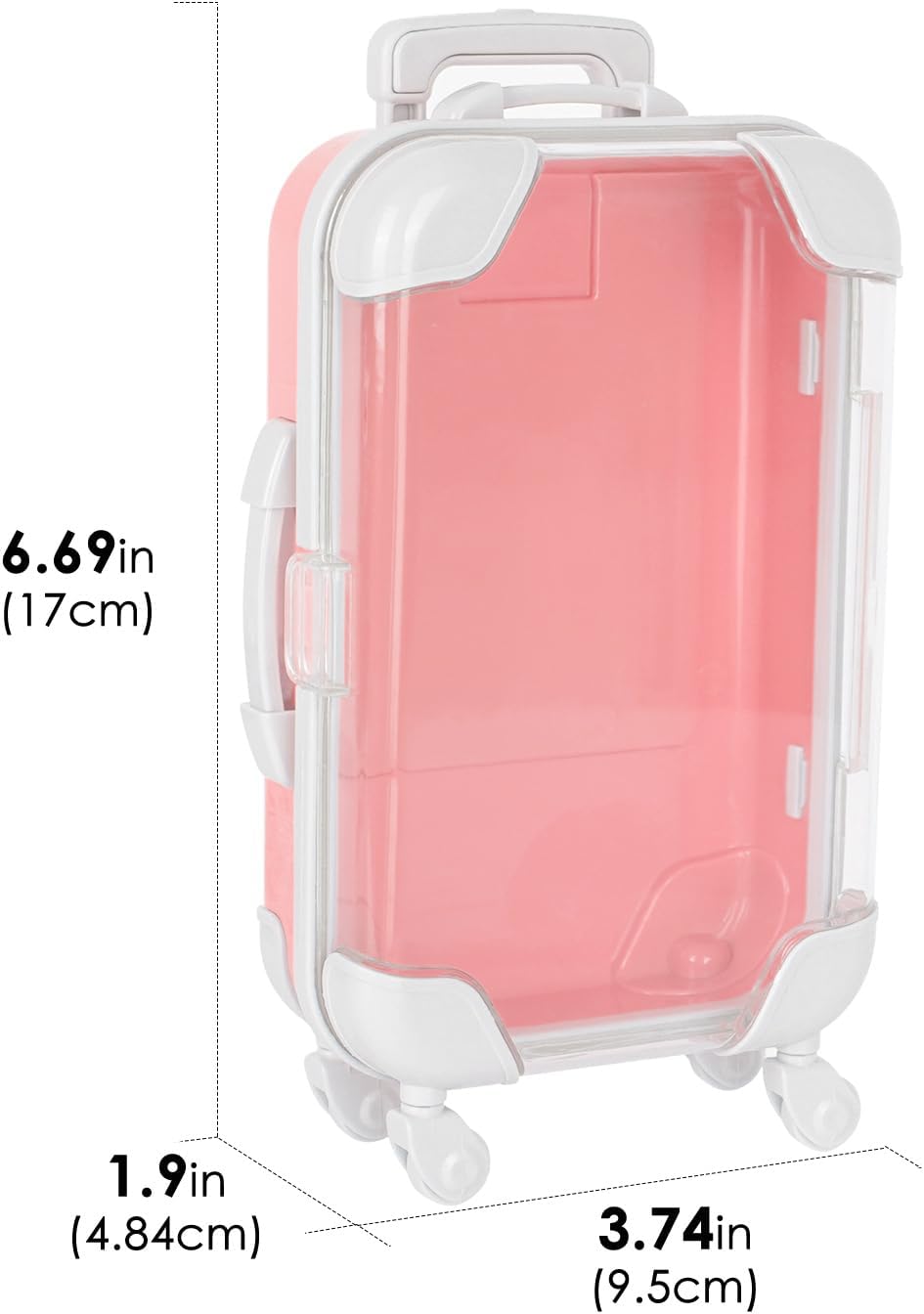 Mini Suitcase Favor Boxes 4 Pack Pink