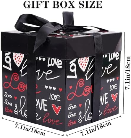 Jaywayang 5 Pack Valentine Gift Boxes with Lids and Ribbons