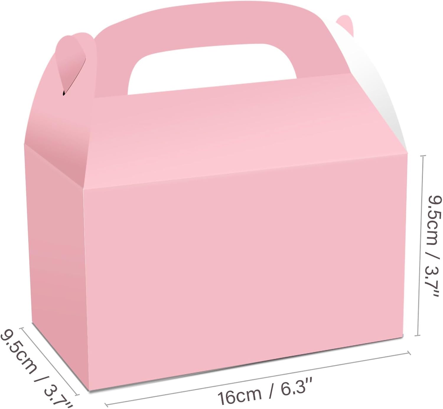 Namhcir 12 Pack Pink Treat Boxes with Handles