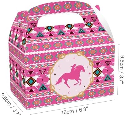 24 Pack Western Cowgirl Party Favor Boxes