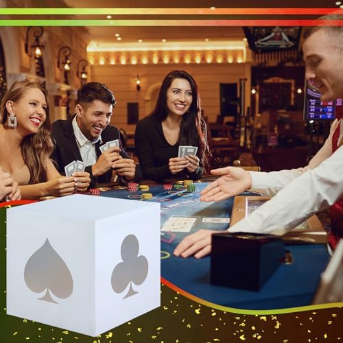 12 Piece Casino Favor Boxes with String Lights