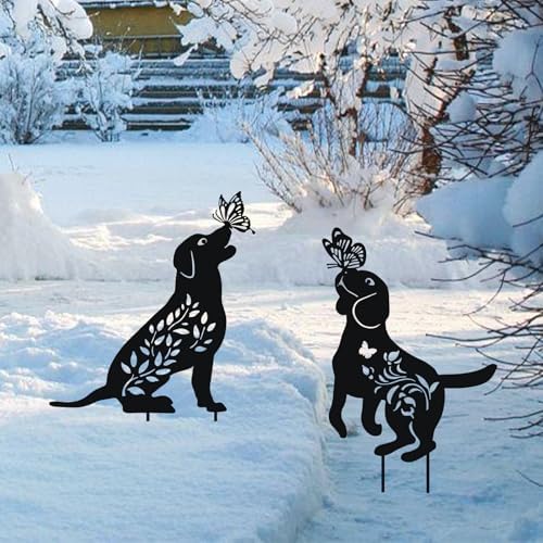 Wonder Garden Metal Dog Decor 2 Pack Garden Stakes