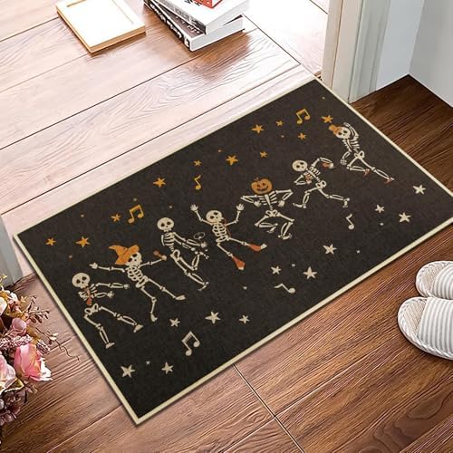 Arttown Halloween Door Mat with Skeletons Design