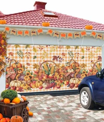Fall Garage Door Banner 7x8 ft Thanksgiving Decor