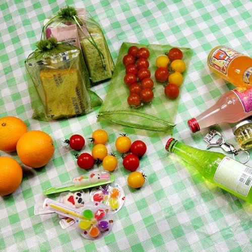 100pcs Organza Pouch Bags with Drawstring Moss Green